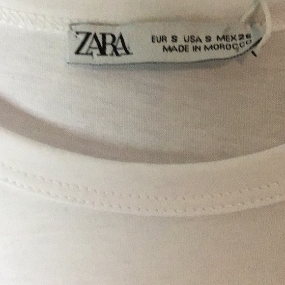 Zara Painted Faces Shirt Sleeve Tee - Picture 3 of 6